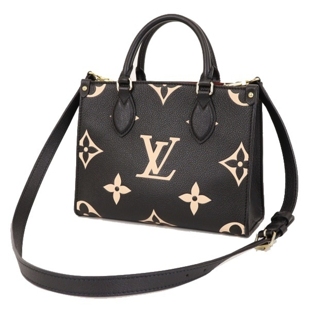 Louis Vuitton On The Go PM Monogram Implant Tote Bag Black
